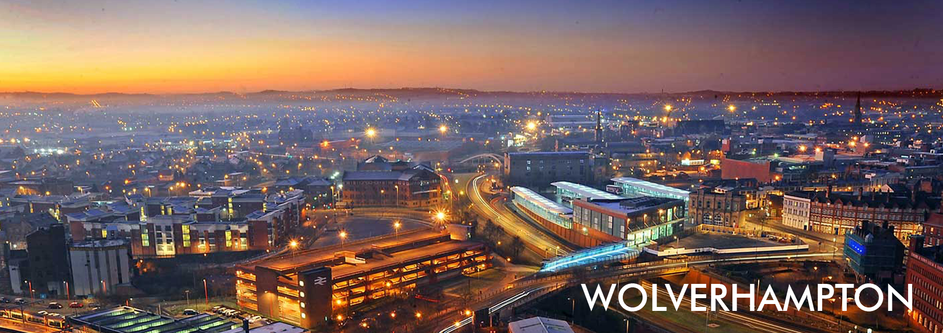 wolverhampton skyline at night