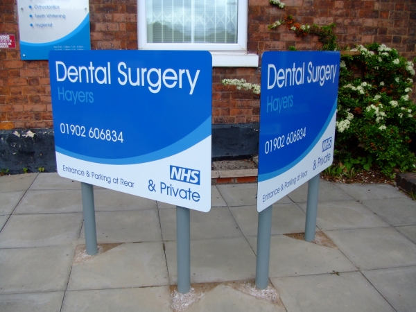 Standard post & panel, freestanding sign, post mounted signs
