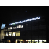 Illuminated college sign