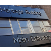 main entrance built up letters