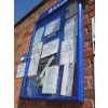 information signs, notice boards, poster cases, instruction signs