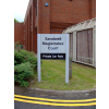 Delta post & panel, freestanding sign, post mounted signs