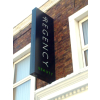 hanging sign, projecting sign, hanging wall sign, double sided sign