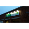 Box tray signs, tray signs, building signs, fascia signs, unit signs, retail signs, sign light, trough light, LED sign light