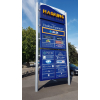 Forecourt sign, freestanding signs, shopping outlet signs, shopping center signs