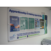 Printed wall signs, internal signs, acrylic signs, photo signs, office tech