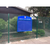 information signs, notice boards, poster cases, instruction signs
