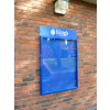 information signs, notice boards, poster cases, instruction signs