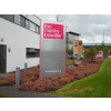 Monocurve sign, Monolith sign, totem, totem sign, freestanding sign, forecourt sign, welcome sign, large signs