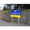 Standard post & panel, freestanding sign, post mounted signs